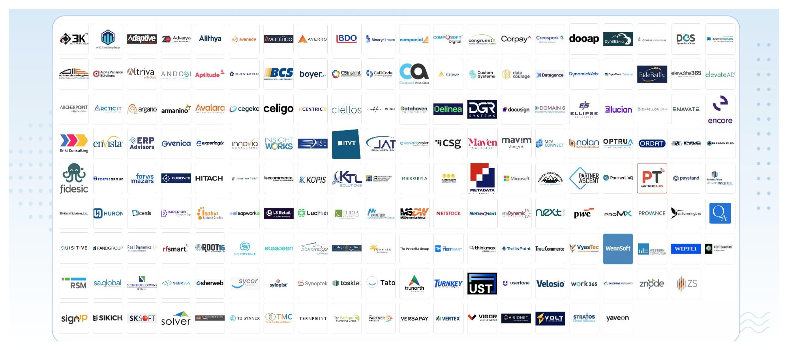 Microsoft partner ecosystem logos