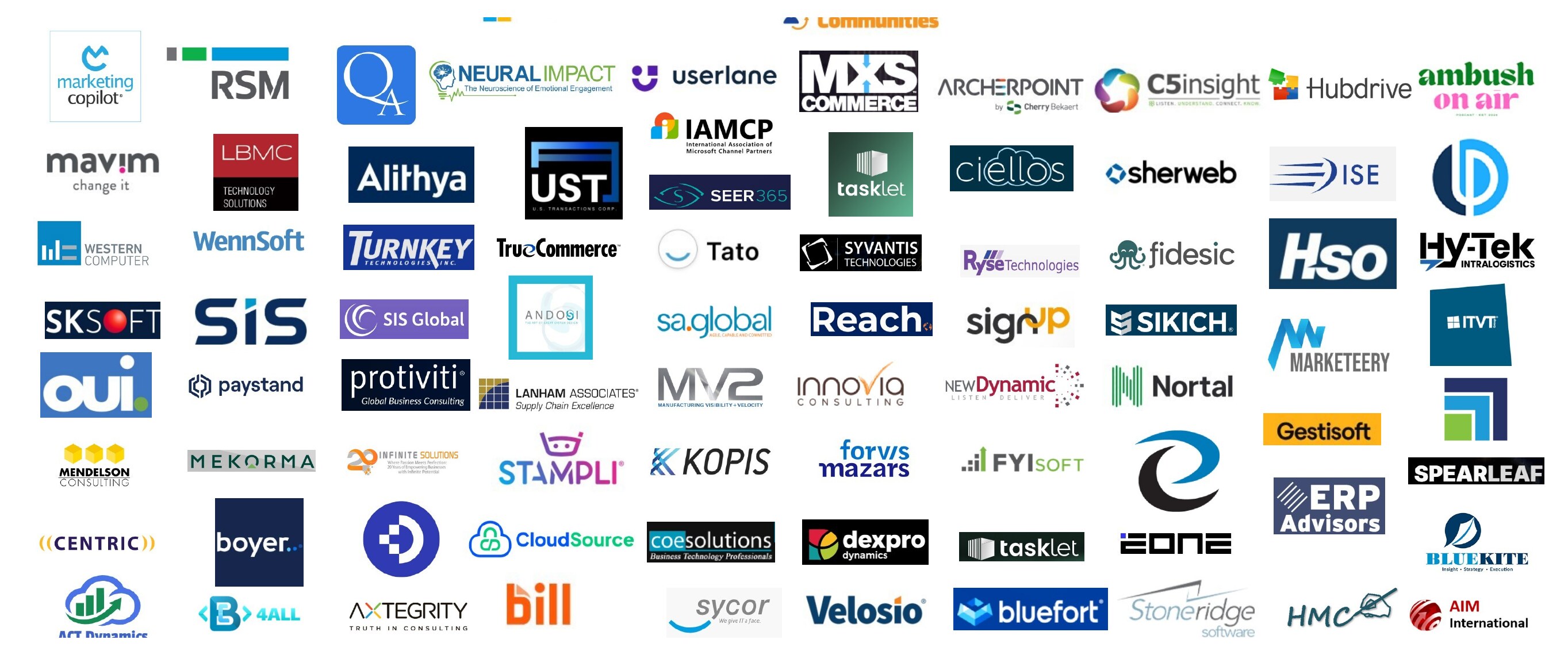 Microsoft partner ecosystem logos